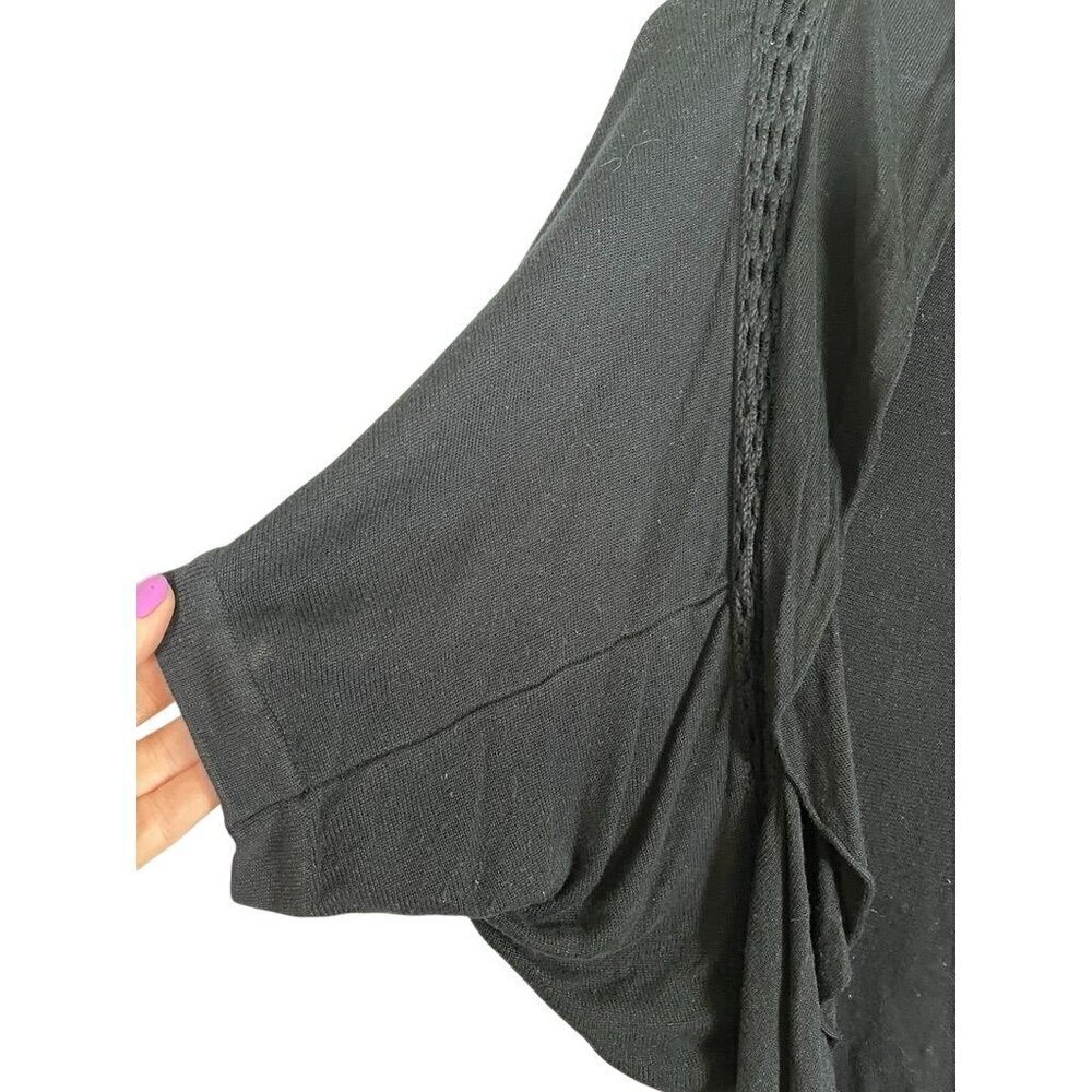 Guess Sweater Women L Black Crochet Y2K Goth Neutral Minimalist 80s Retro Soft - Picture 4 of 9